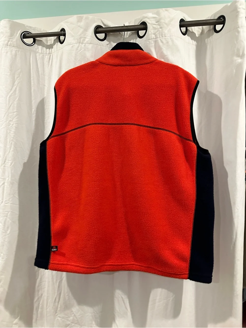 Timberland Red Fleece Vest with Navy Panels